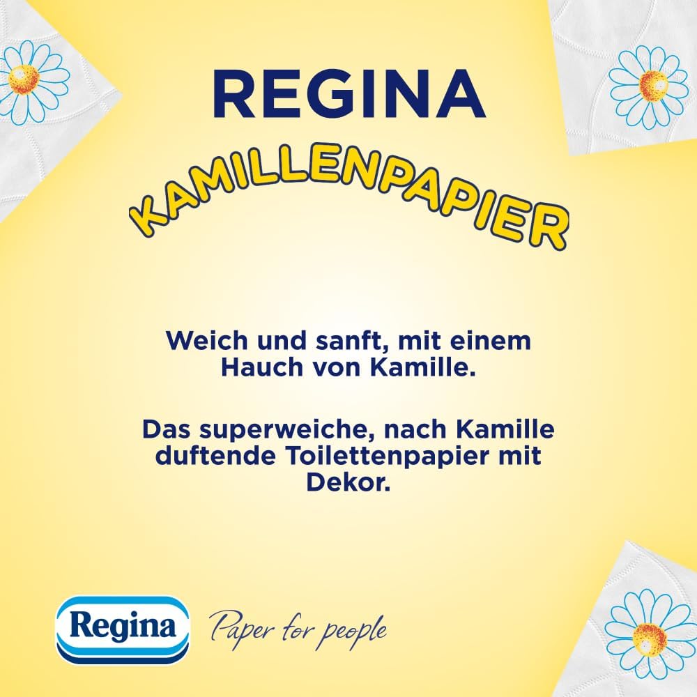 Thumbnail 1 de Regina Kamillenpapier – 3-lagiges Toilettenpapier, 48 Rollen (3x16) mit Kamillenduft, FSC-zertifiziert