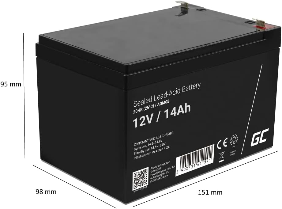 Thumbnail 1 de Green Cell AGM 14Ah Akku 🔌