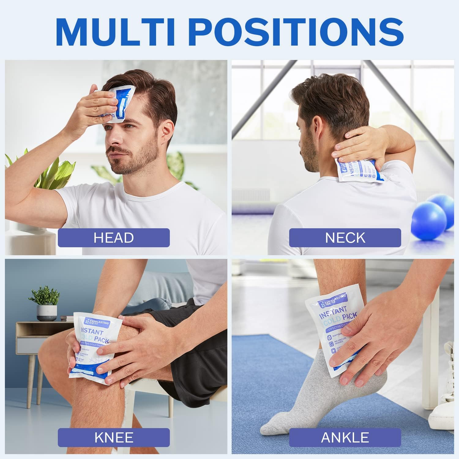 Thumbnail 3 de 25 Pack - Instant Cold Packs for Injuries: Disposable Ice Packs for Pain Relief and Swelling