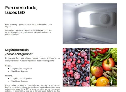 Thumbnail 5 de Frigorífico INFINITON FG-248BL Blanco de dos puertas (205 L) con zona Fresh y congelador 4****