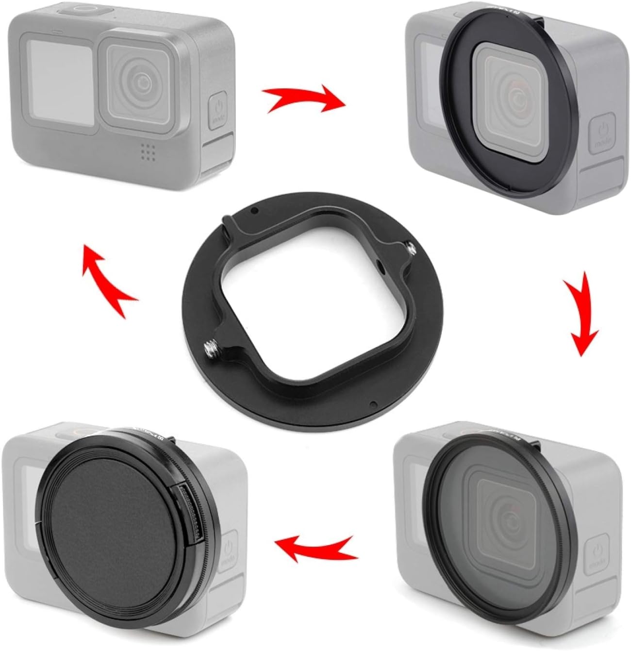 Detalle de PULUZ 52mm CPL+ UV Filter for GoPro HERO12/11/10/9 with Adapter Ring