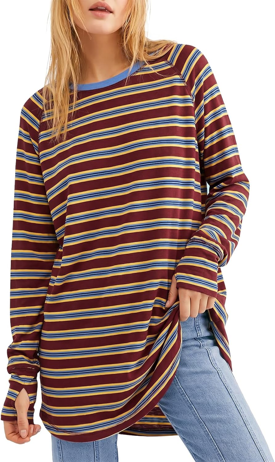 Thumbnail 5 de Fisoew Casual Long Sleeve Tunic Top 60% Polyester