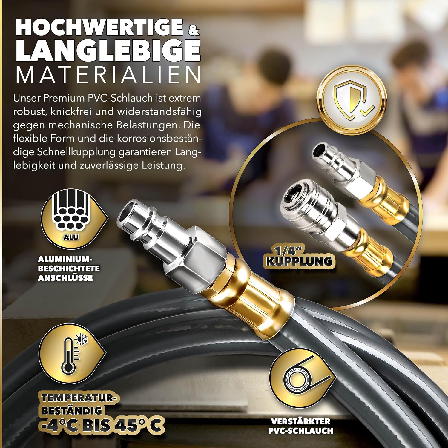 Thumbnail 2 de TRESKO DLTM10 persluchtslanghaspel 10 m met automatische oproller