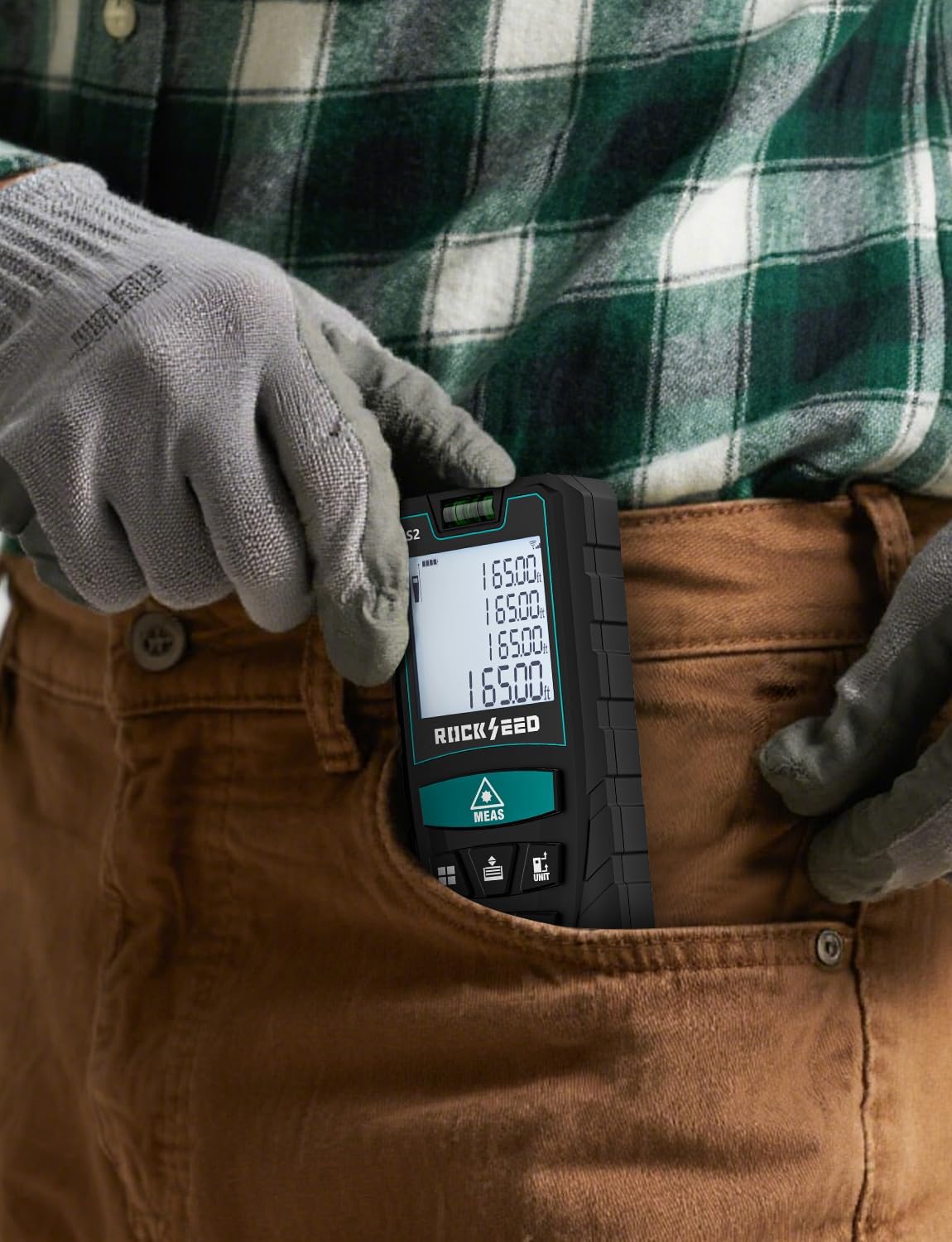 Thumbnail 6 de RockSeed S2 Digital Laser Measure with Backlit LCD and 2 Bubble Levels