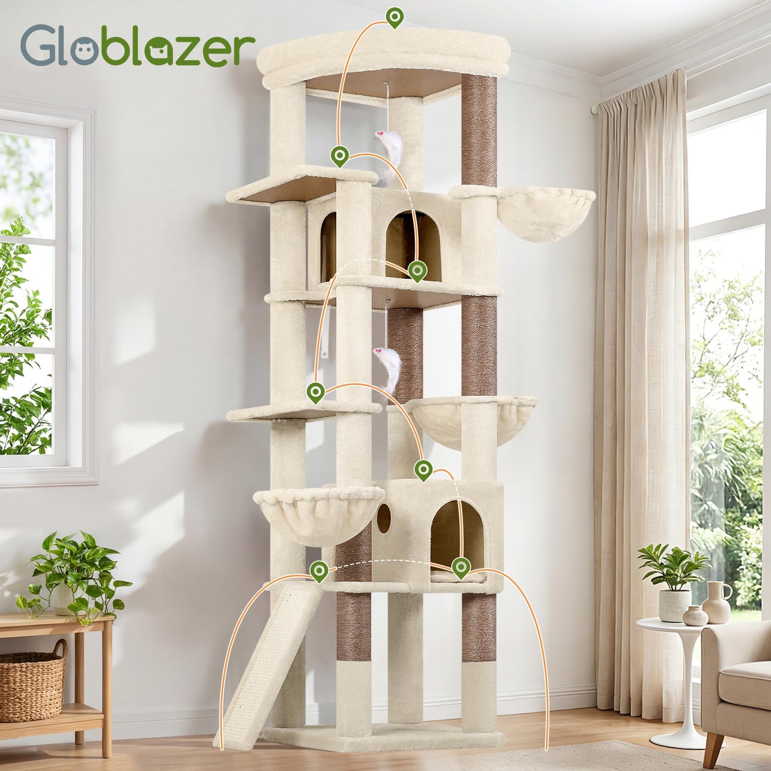 Thumbnail 6 de Globlazer Cat Tree, 78 Inches
