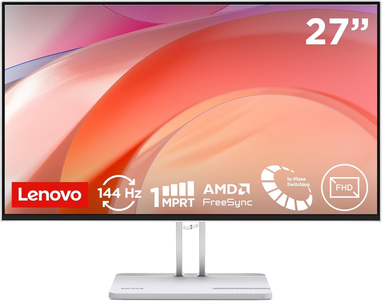 Detalle de Lenovo L27-4C 27" Full-HD WLED Monitor (144 Hz, 1 ms MPRT, AMD FreeSync) mit HDMI & VGA