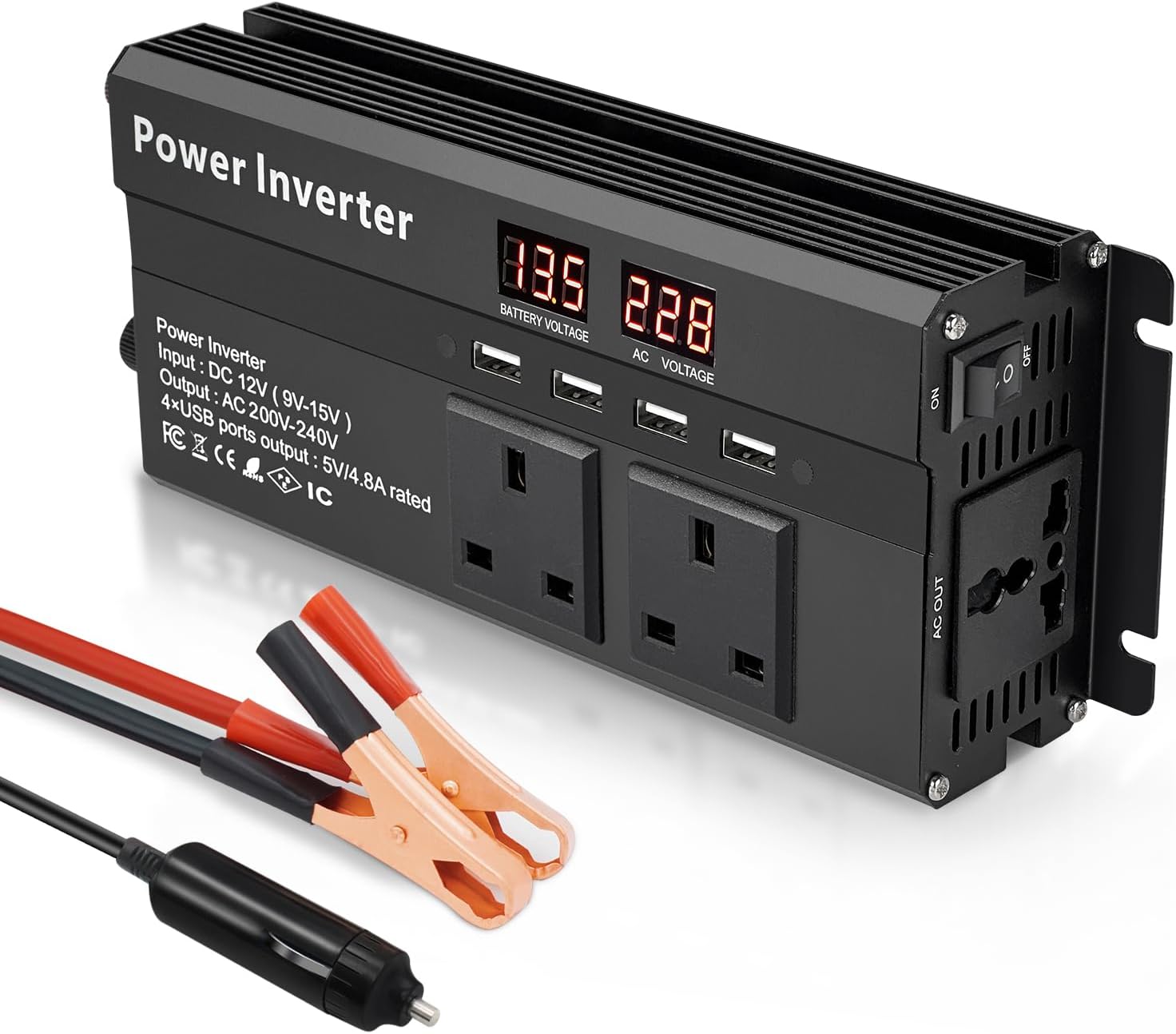 LVYUAN Power Inverter 2000W 12V to 240V Car Converter 🔌