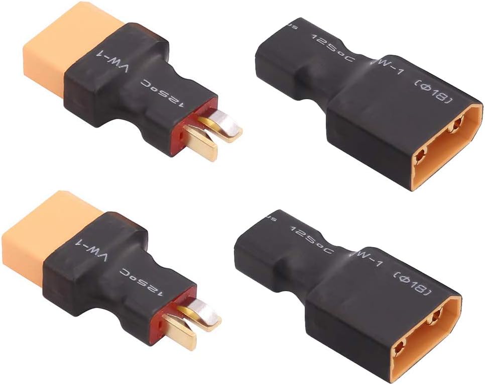 Detalle de Yiqigou 2 Pairs Deans T Plug to XT90 Connector Conversion Adapters for RC LiPo Batteries