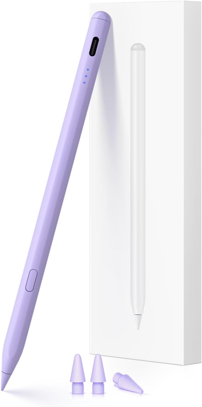 Detalle de Pencil for iPad (2018-2026): USB-C Fast Charging Stylus with Tilt Sensitivity
