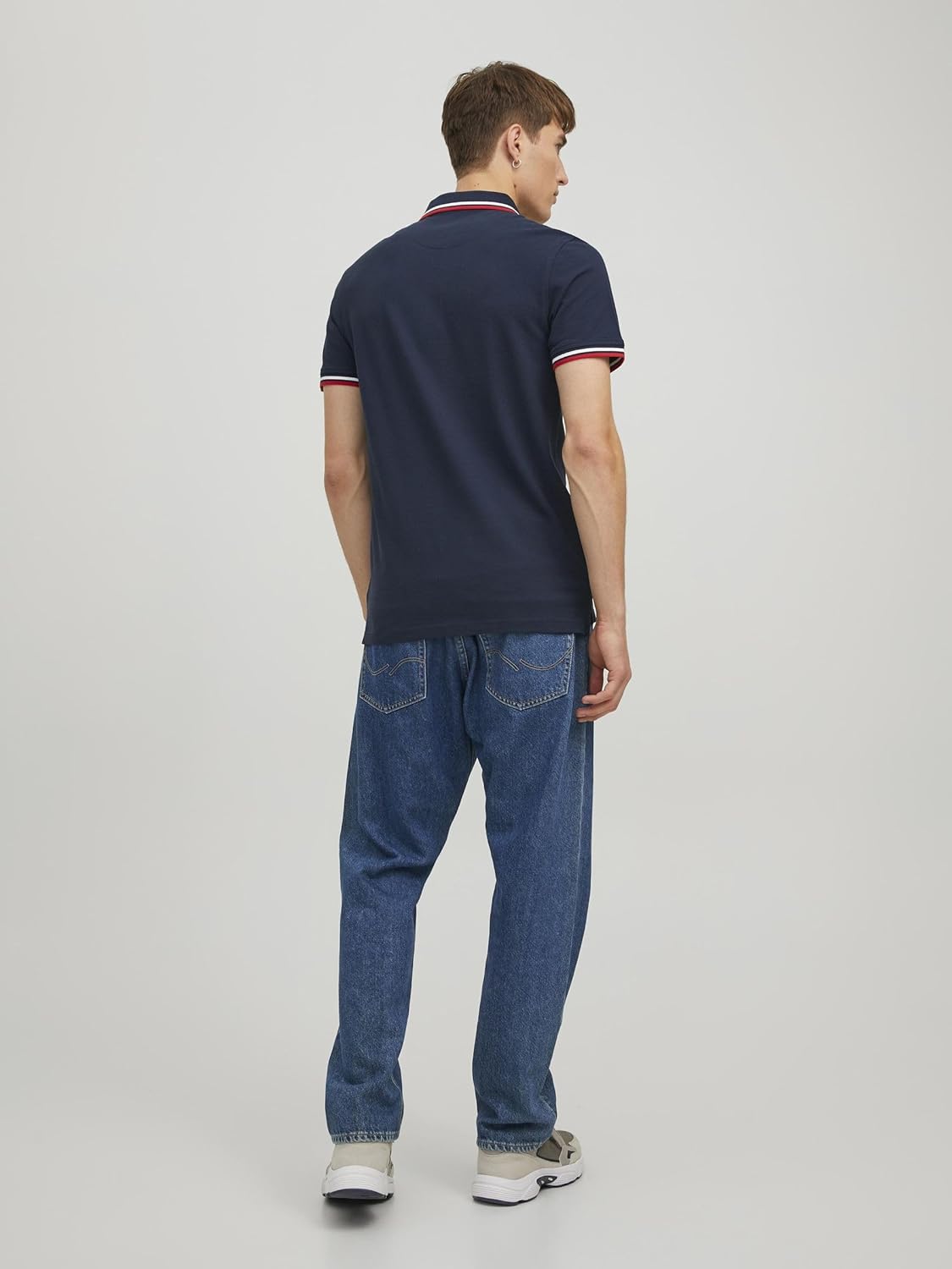Detalle de Jack & Jones Jjepaulos Polo SS Noos M azul marino