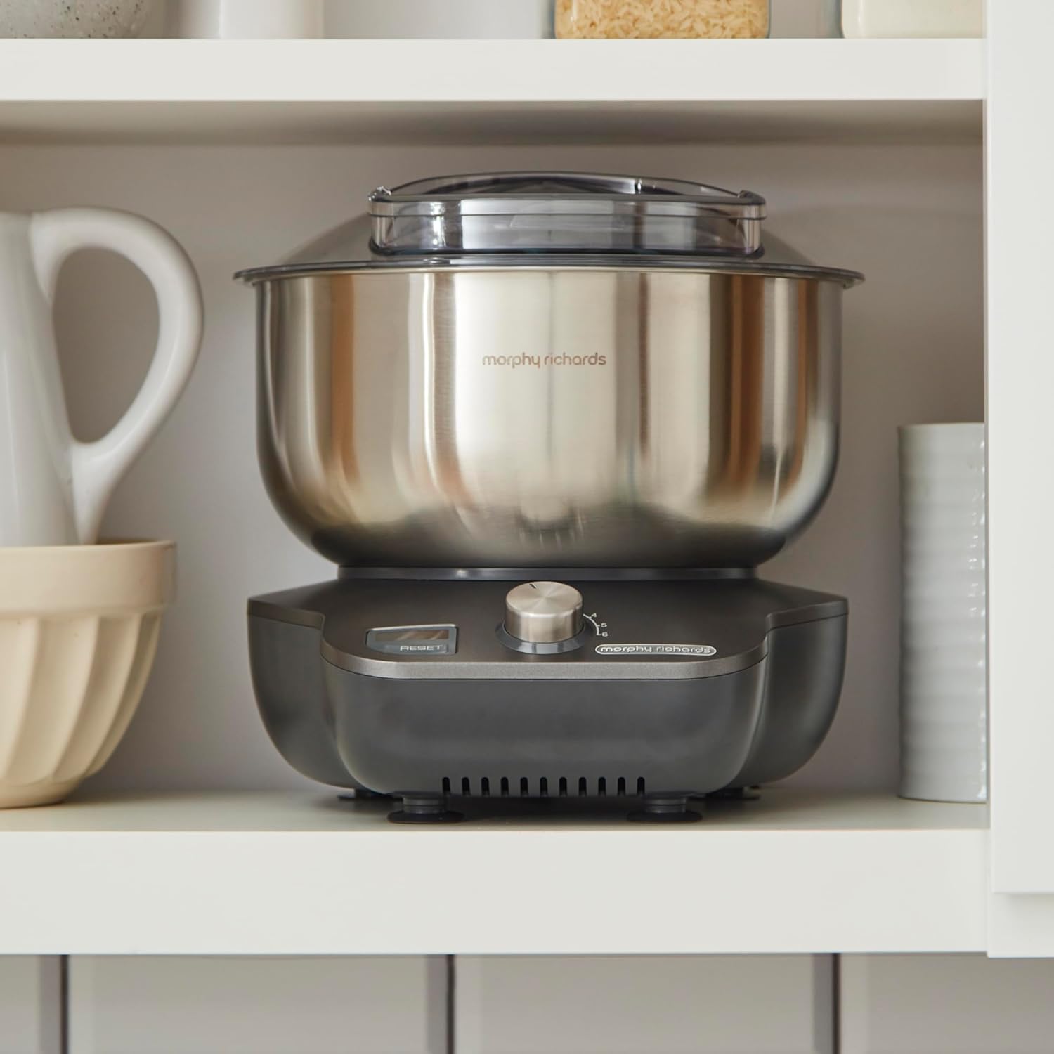 Detalle de Morphy Richards MixStar Compact stand mixer (400520) with dual rotating beaters, whisks & dough hooks