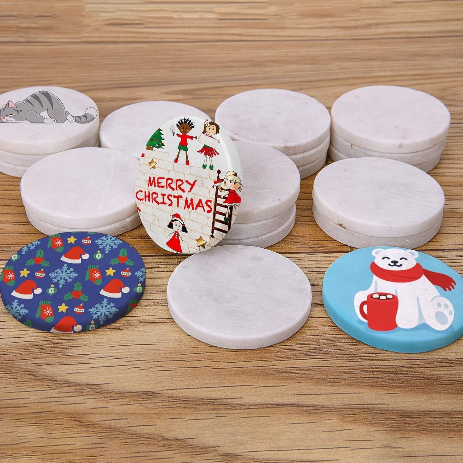 Thumbnail 3 de Hisredsun 60 Flache Steine 5 cm 🎨