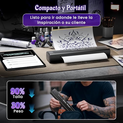 Detalle 2 de Yowell H1 Termocopiadora Tattoo 📱 Impresora Tatuajes