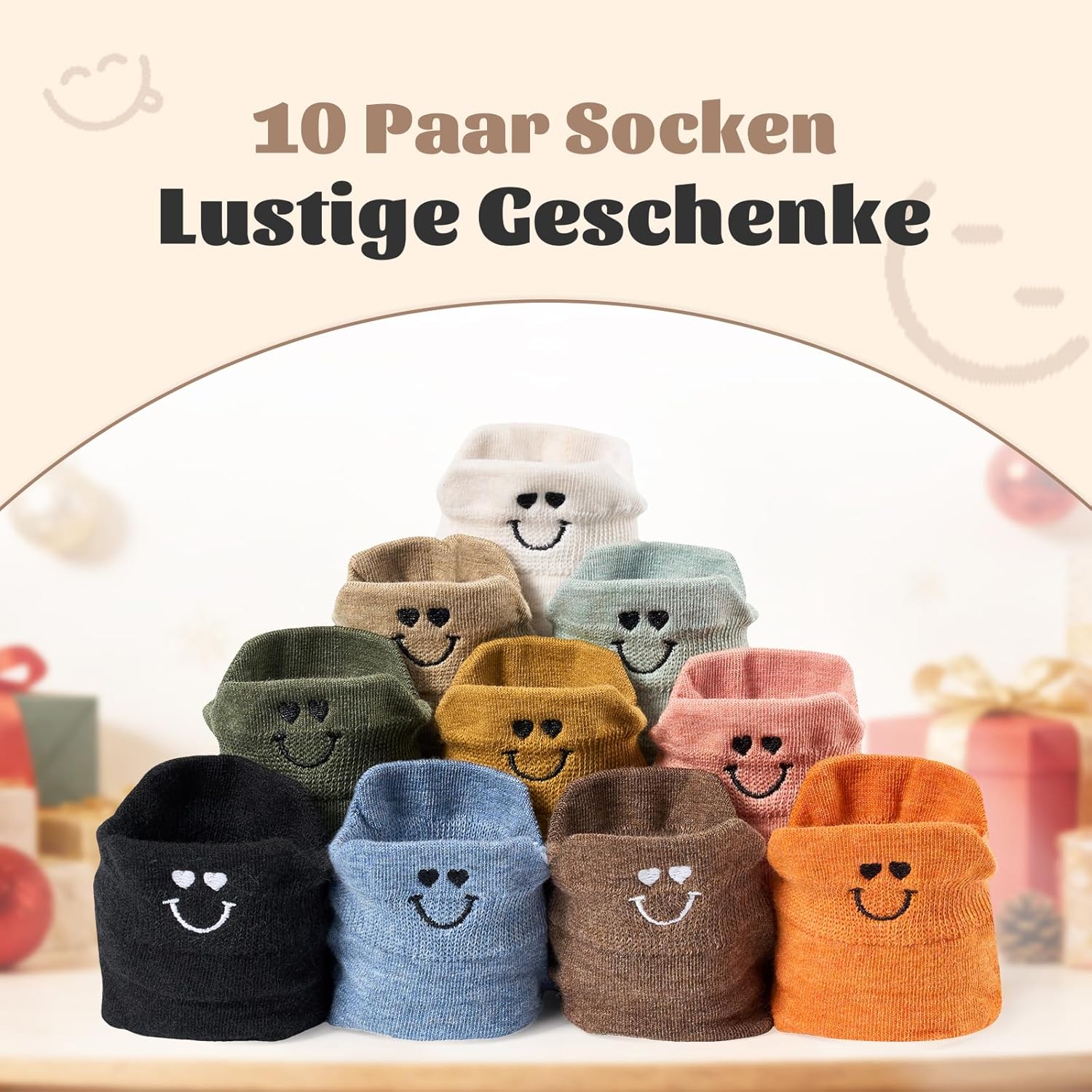 Thumbnail 3 de Effeet Lustige Sneaker Socken Damen 10 Paar – bunte, atmungsaktive Kurze Socken mit Stickmotiven