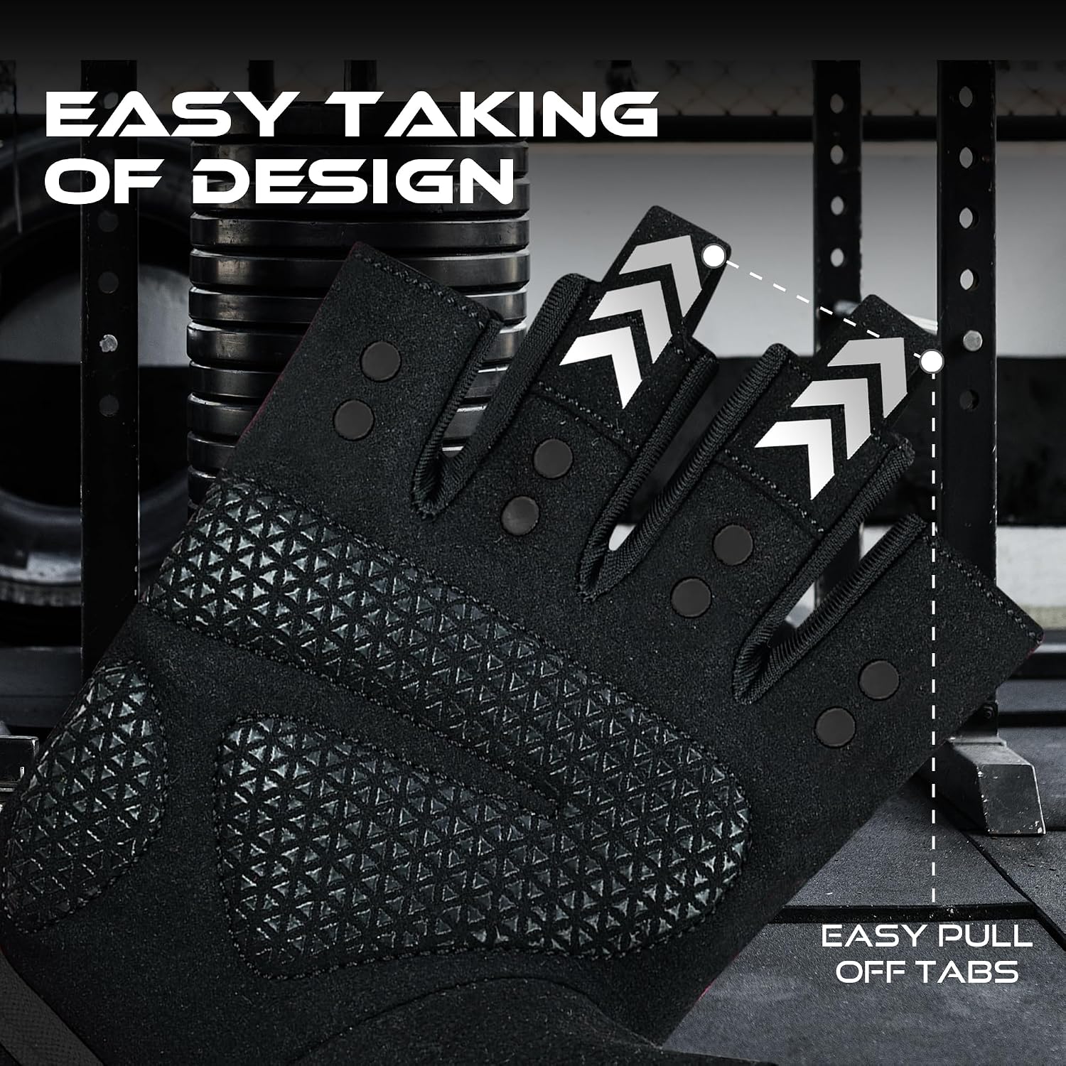 Thumbnail 6 de BEAST RAGE Fingerless Workout Gloves, XL, Black with Palm Protection