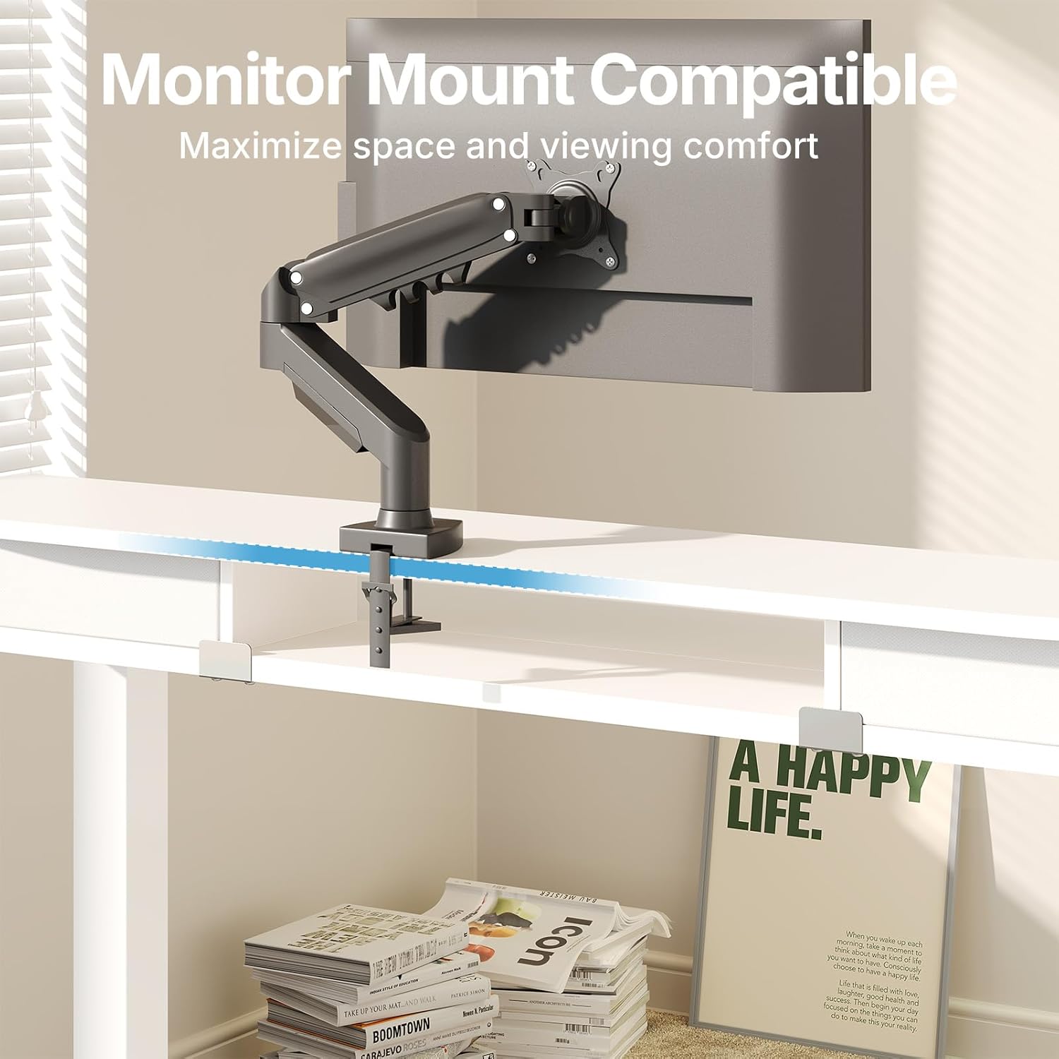 Detalle de HUANUO 100 x 60 cm Electric Standing Desk with Drawers – A practical UK-focused review