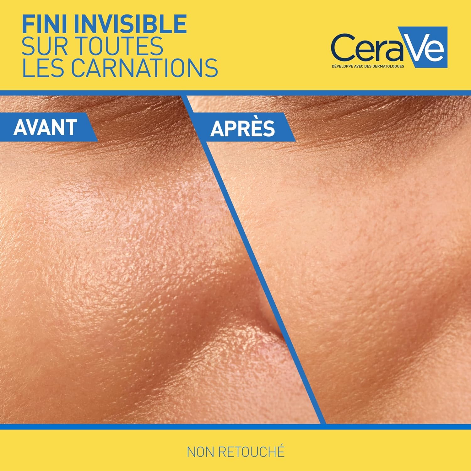 Detalle de CeraVe Fluide Invisible Toucher Sec SPF 50+ — Protection 12h et fini matifiant pour le visage