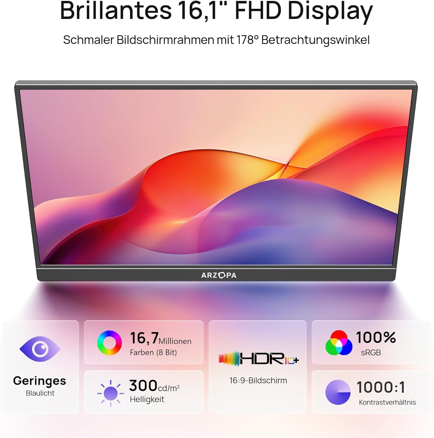 Thumbnail 5 de ARZOPA Z1C tragbarer Monitor 16,1"