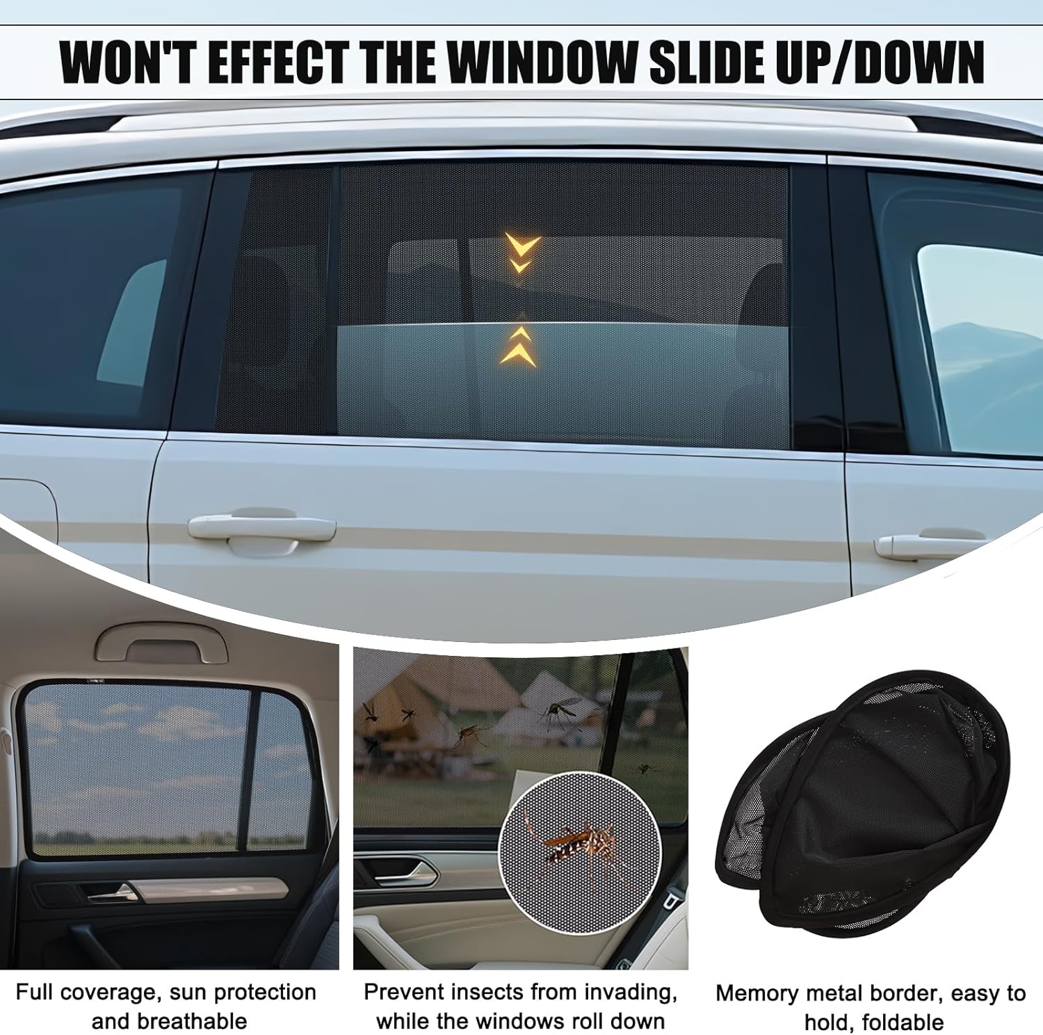 Detalle de ZATOOTO Sonnenschutz für VW Touran 2016–2024 – Seitenscheibe, magnetisch & faltbar