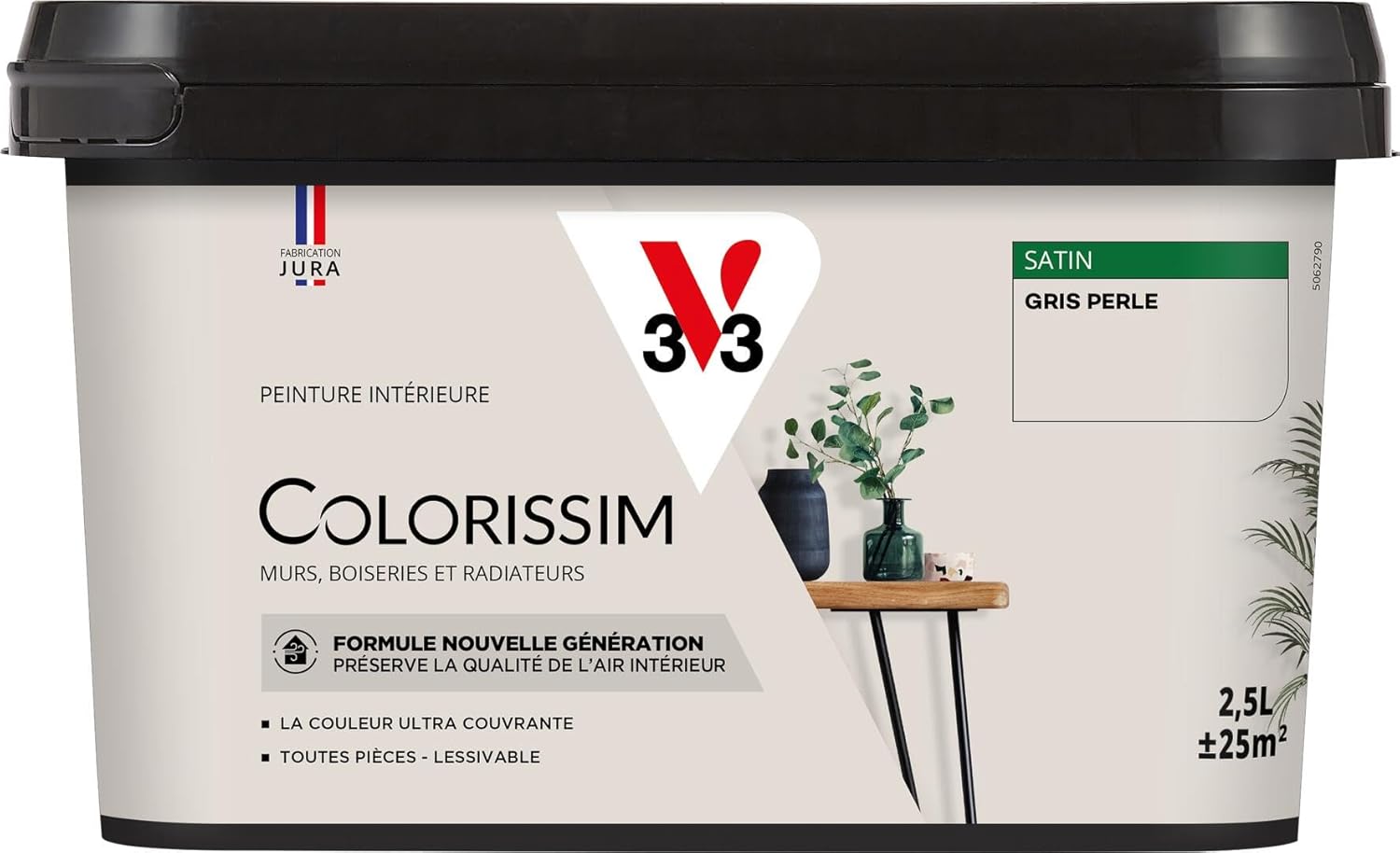 Thumbnail 6 de V33 Peinture multi-supports Colorissim Noir satin 2,5L — une solution polyvalente et facile à appliquer
