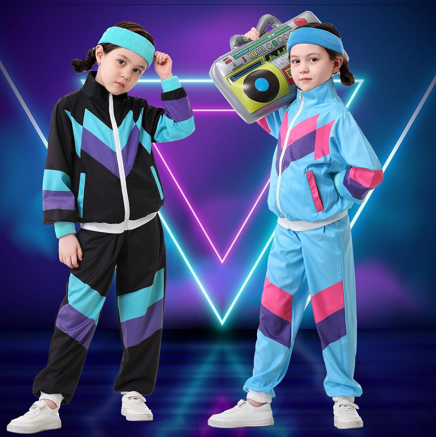 Thumbnail 6 de Kids 80s/90s Tracksuit Costume, 6-Piece Set