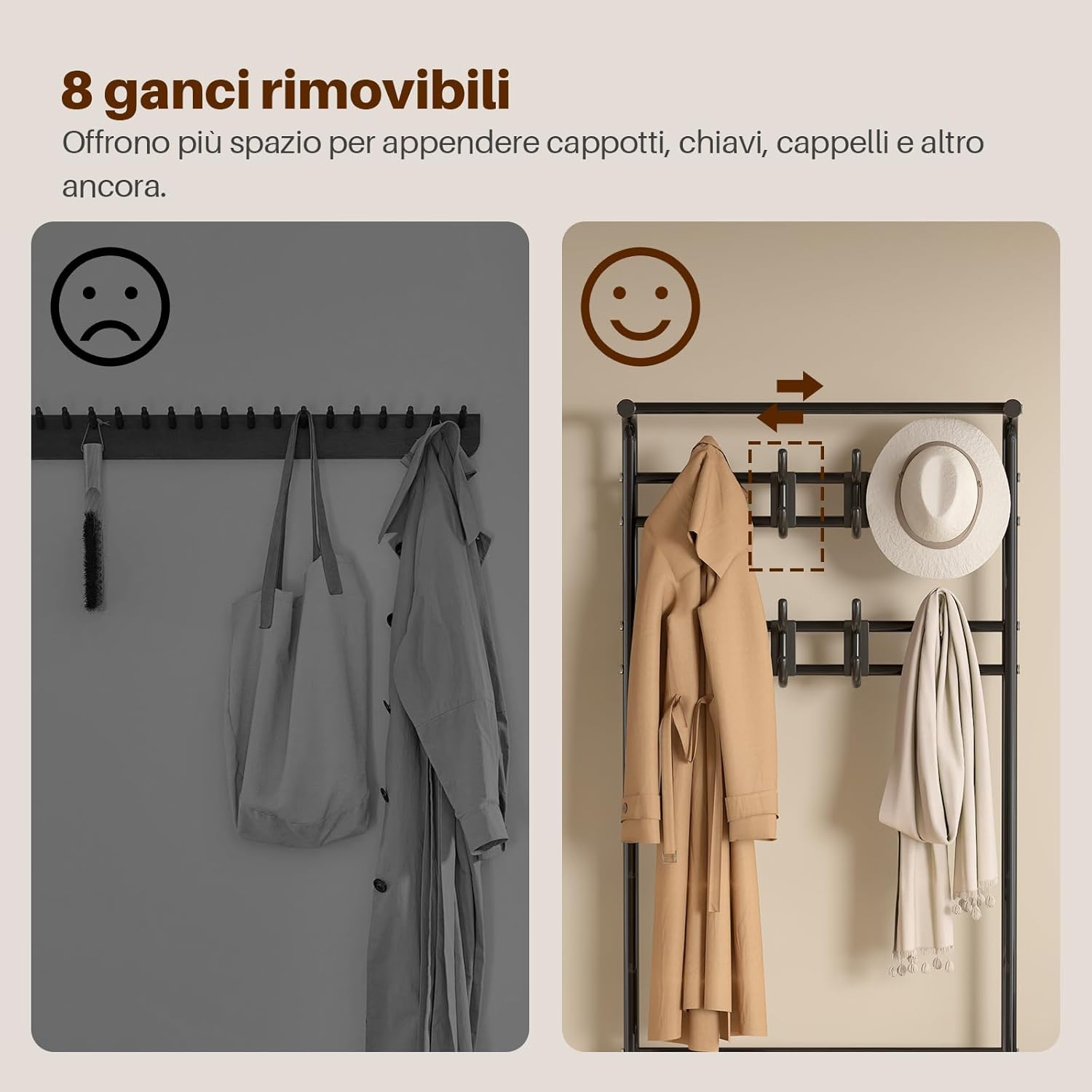Thumbnail 5 de Innotic Appendiabiti con Scarpiera 3 in 1 — Stabile, Salvaspazio Nero