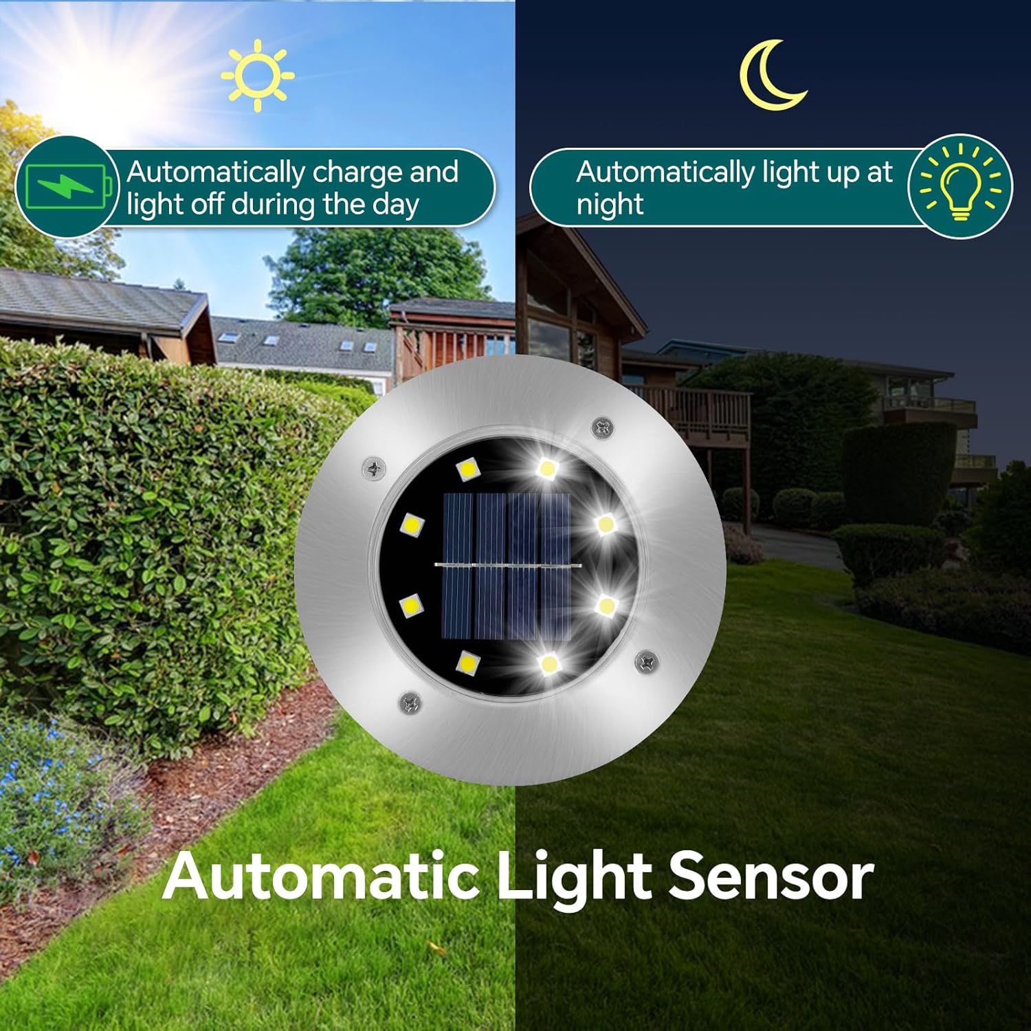 Detalle 2 de Lot de 8 Lumières Solaires au Sol 8 LEDs IP65