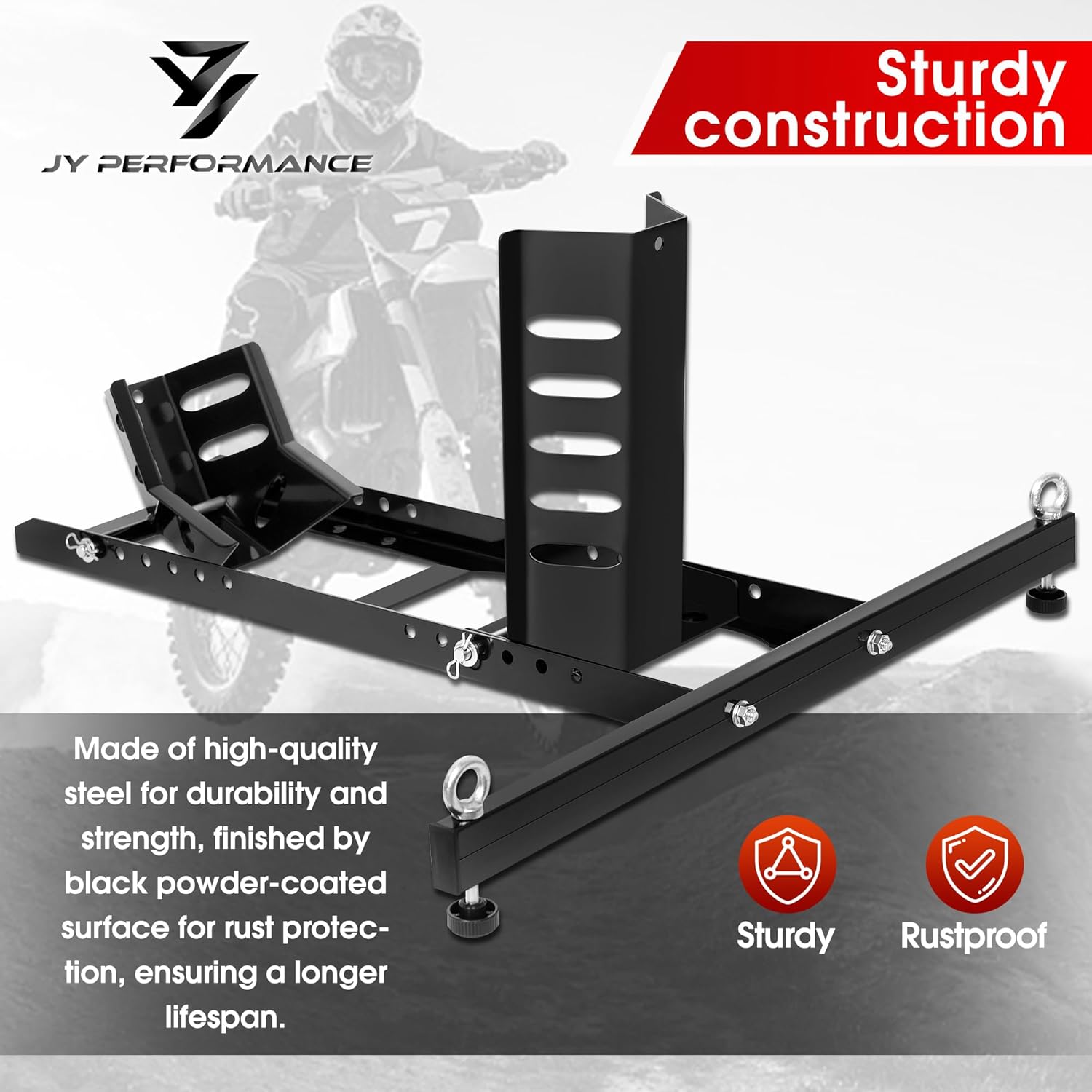 Thumbnail 5 de JY PERFORMANCE Motorcycle Wheel Chock 1800 lb