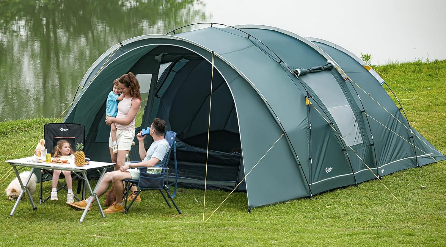 Thumbnail 1 de Portal Luxury 6 Man Tunnel Tent with Dividable Bedroom and Large Living Area
