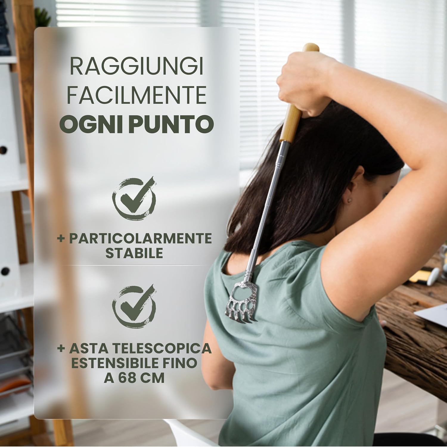 Detalle de BAMBUA Manina Grattaschiena 5 accessori 🪵