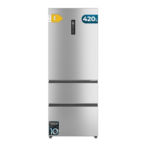 Detalle de Cecotec Réfrigérateur Porte Française No Frost Bolero FD 420 Inox E – 420 L