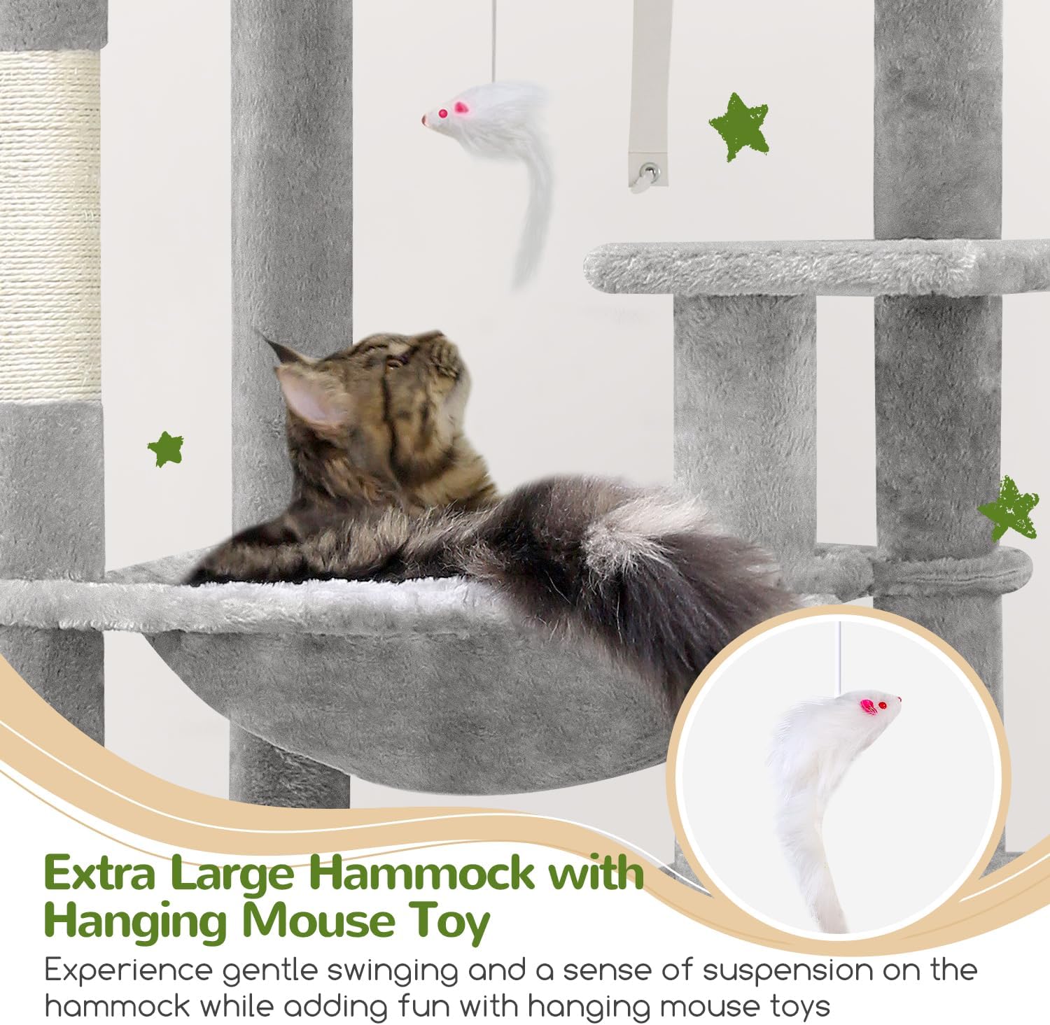 Detalle de Globlazer F70 Pro 70-inch Cat Tree 🐱