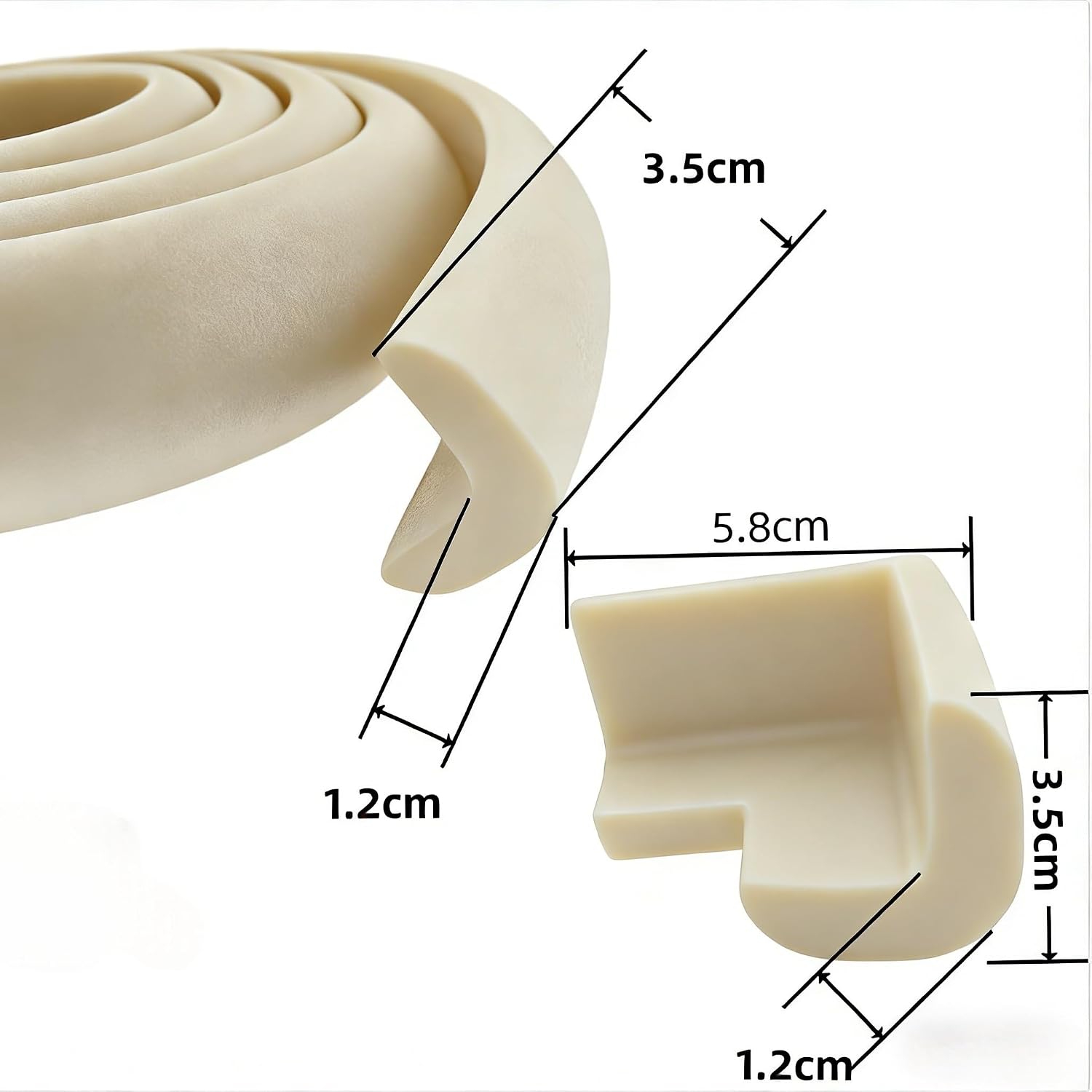 Thumbnail 2 de LEZQHB Baby Safety Edge Corner Guards Protector Set – 2m Edge Protector & 4 Corner Guards