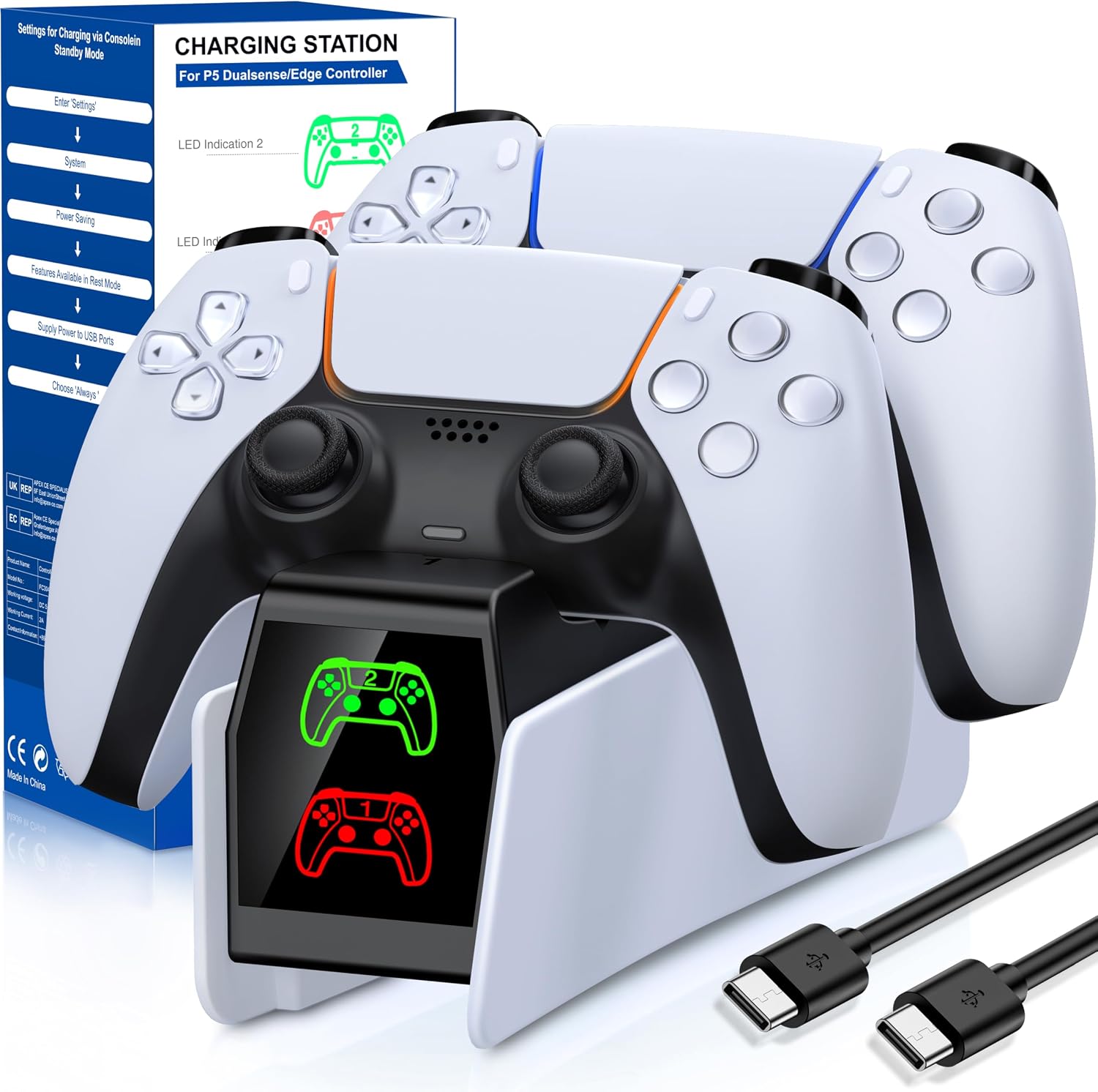 Imagen de HASACOOL PS5 Controller Charger Station 2.5h en OfertitasTOP