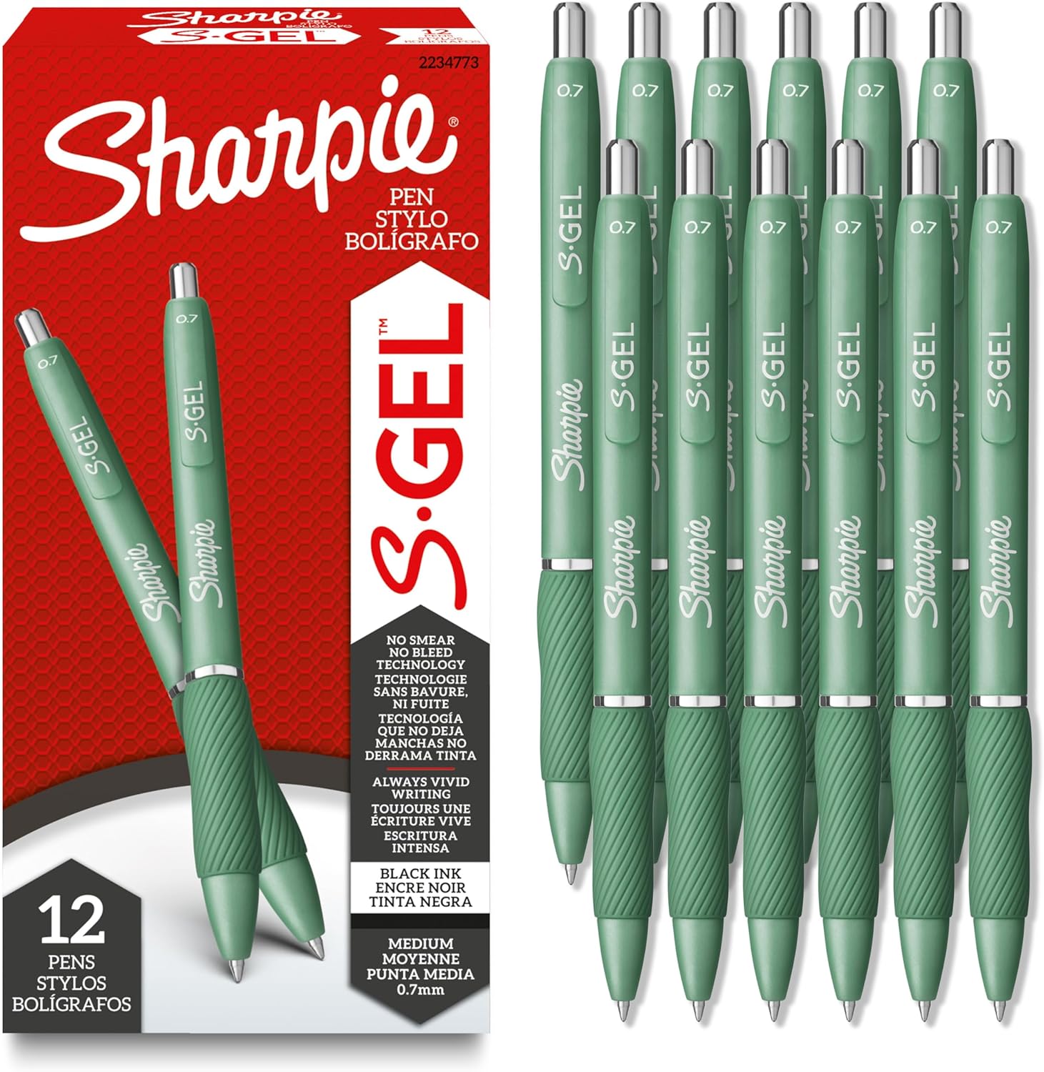 Thumbnail 5 de Sharpie S-Gel 0.7mm Gel Pens, 12 Pack 🖊️