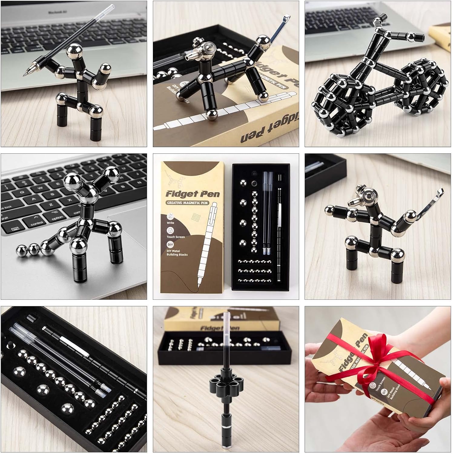 Detalle 2 de Tigerhu Fidget Pen Magnetischer Kugelschreiber 14 Teile