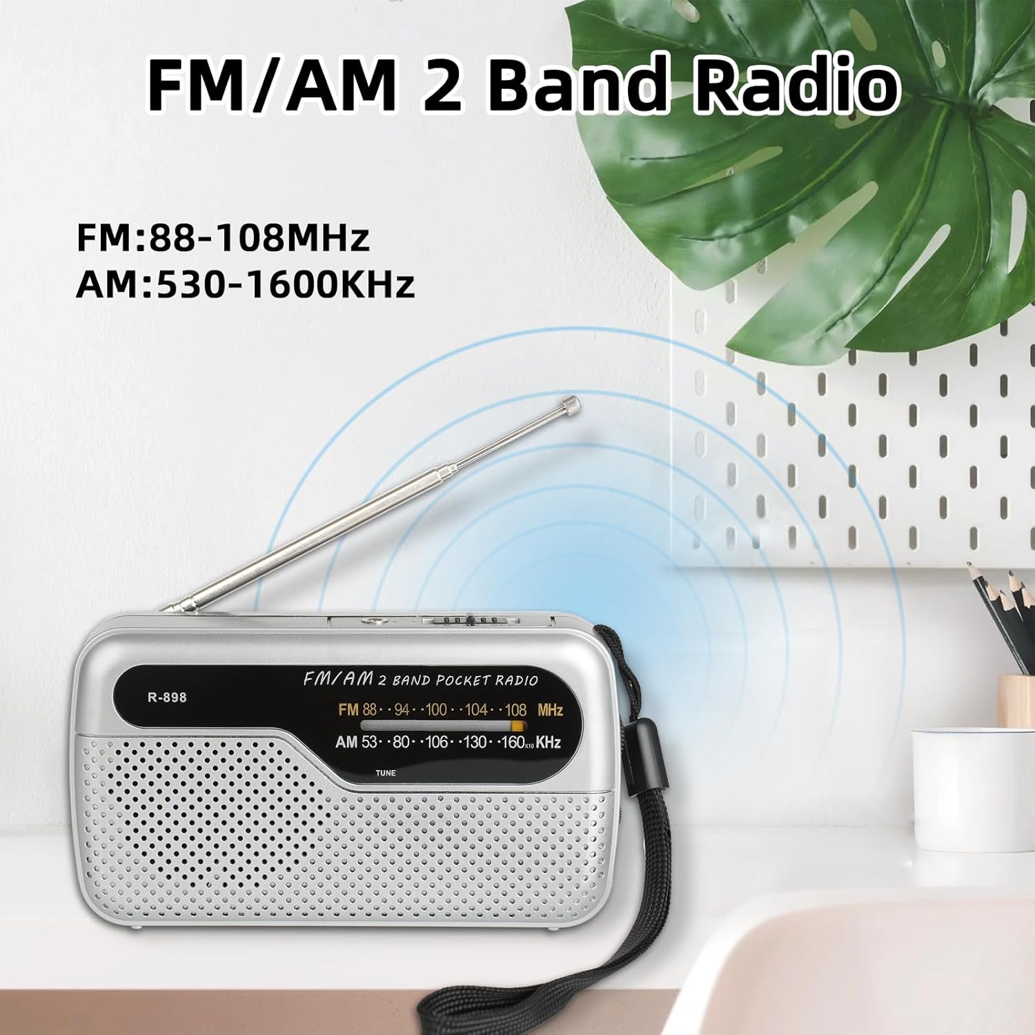 Thumbnail 6 de Raypow radio portatile transistor AM/FM con DSP e cordino (argento) – tascabile per uso interno ed esterno