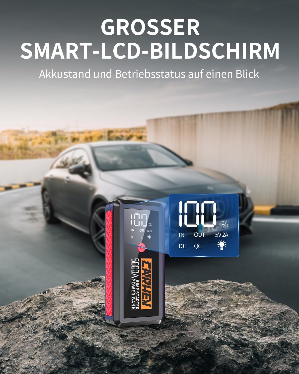 Detalle de CARHEV 5000A Starthilfe Powerbank 26.800 mAh