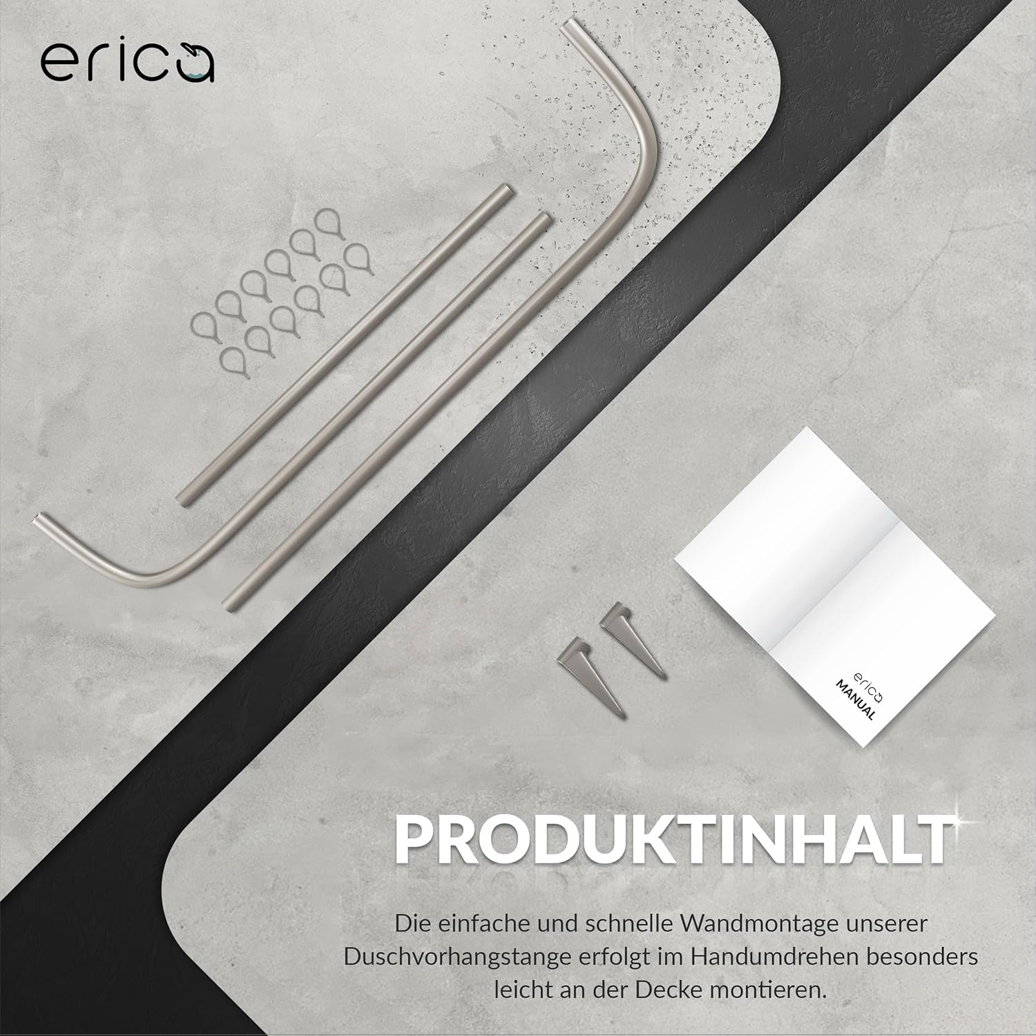 Thumbnail 5 de Erica Barra para Cortinas de Ducha 85x95cm 🚿 Sin Fijación