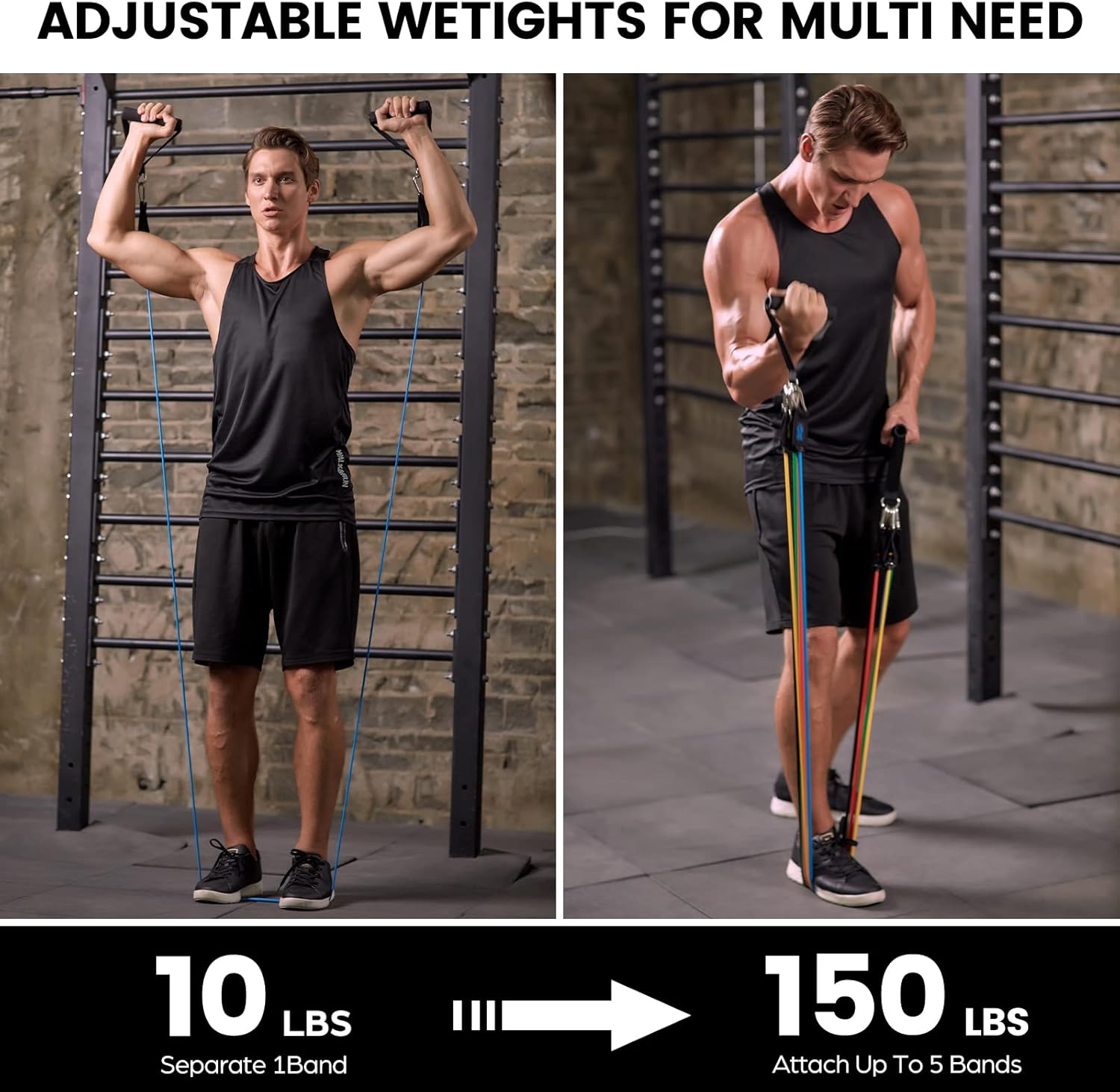 Thumbnail 6 de Odoland Élastiques de Musculation - Set Bandes d’Exercice (Kit 5 tubes + 4 bandes) avec Accessoires