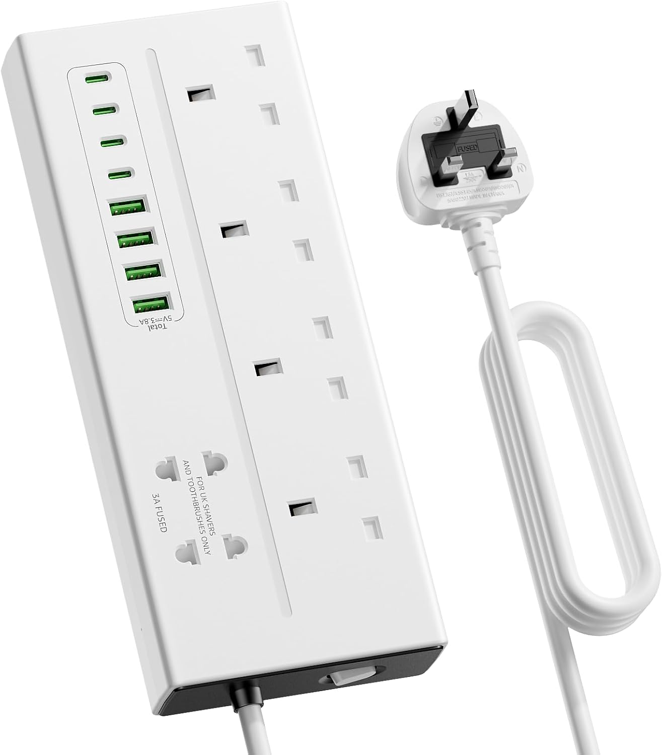 Thumbnail 6 de VoltFlow 4‑Way USB Extension Lead 1.8m