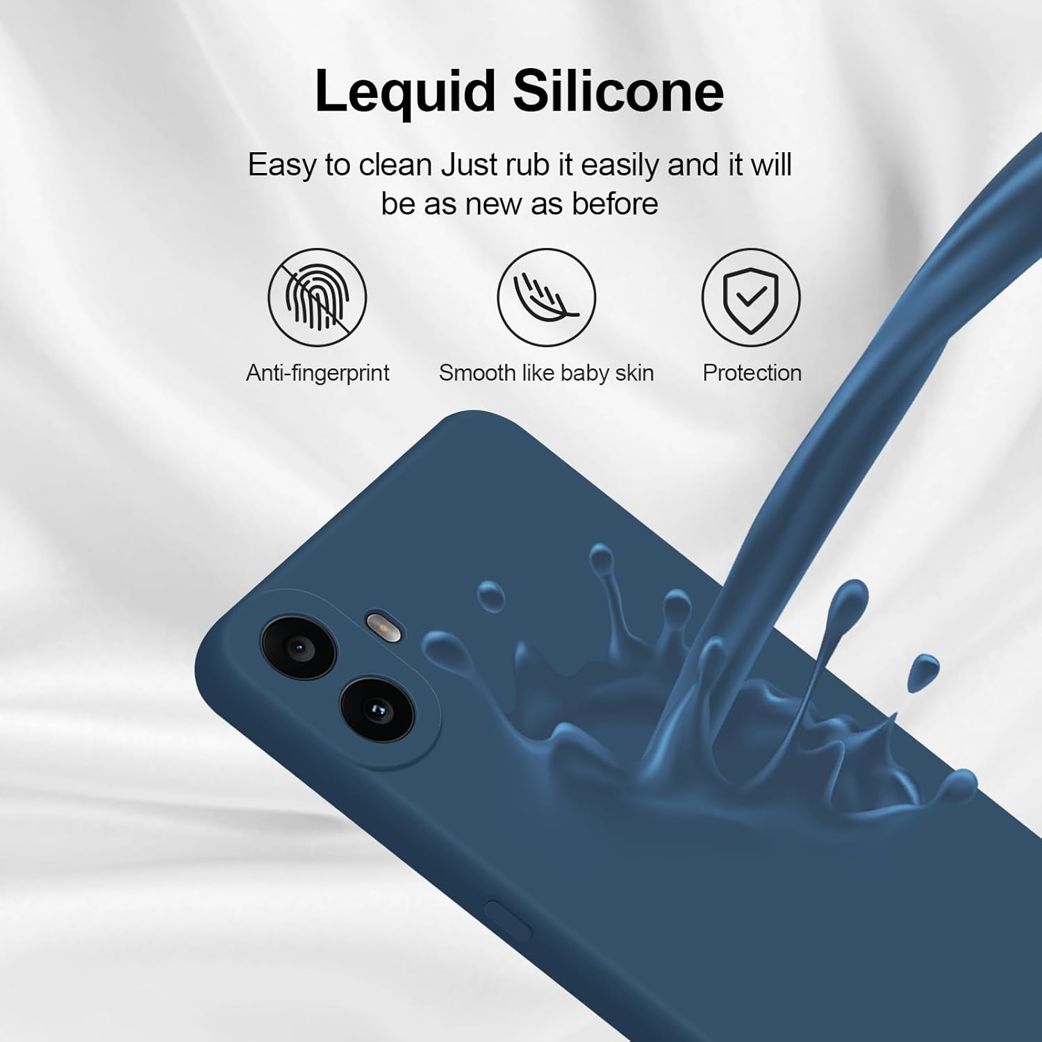 Thumbnail 3 de GiiYoon Liquid-Silicone Hülle für Nothing CMF Phone 1 – rundum kratzfester Rundumschutz in Blau