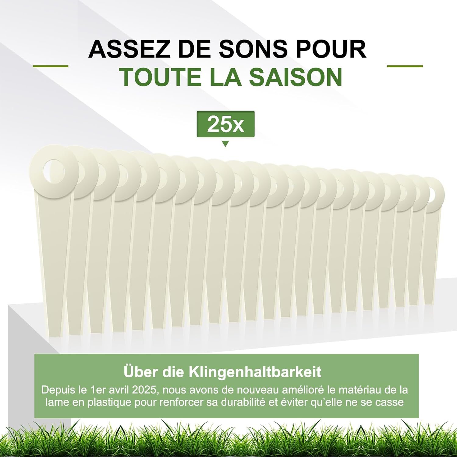 Detalle de FourShow 25 lames de rechange en nylon pour débroussailleuse/ coupe-bordures STIHL Polycut 5-3,6-3,7-3,10-3,20-3,40-3,41-3