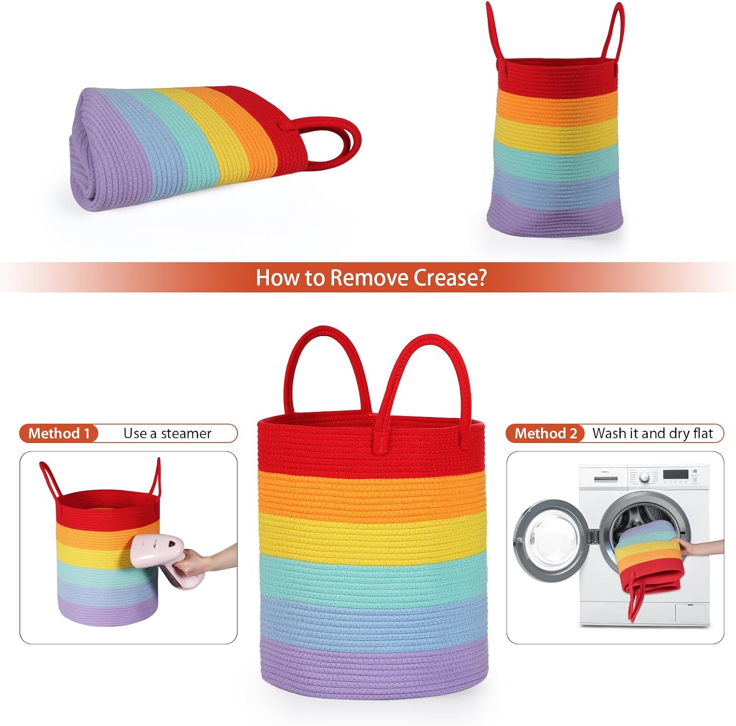 Thumbnail 4 de Univivi New Laundry Basket 40L woven storage basket