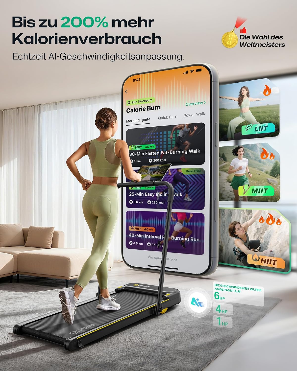 Detalle 2 de UREVO 2 in 1 Laufband