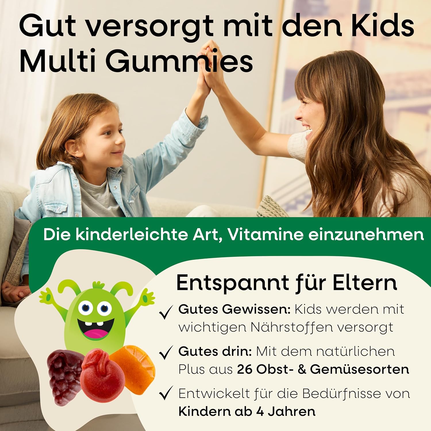 Detalle de Vitamine Kinder Multivitamin Gummibärchen – Immunsystem stärken ab 4 Jahren