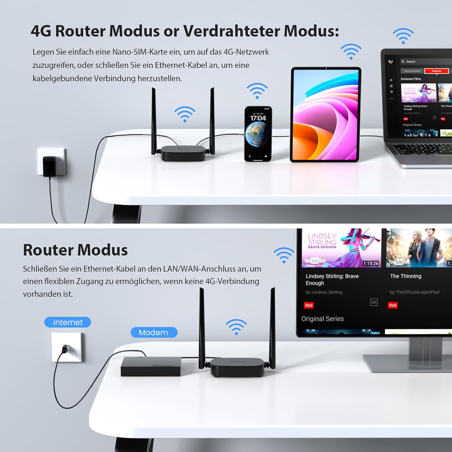 Thumbnail 5 de Tenda 4G03 Pro LTE Router 150 Mbit/s