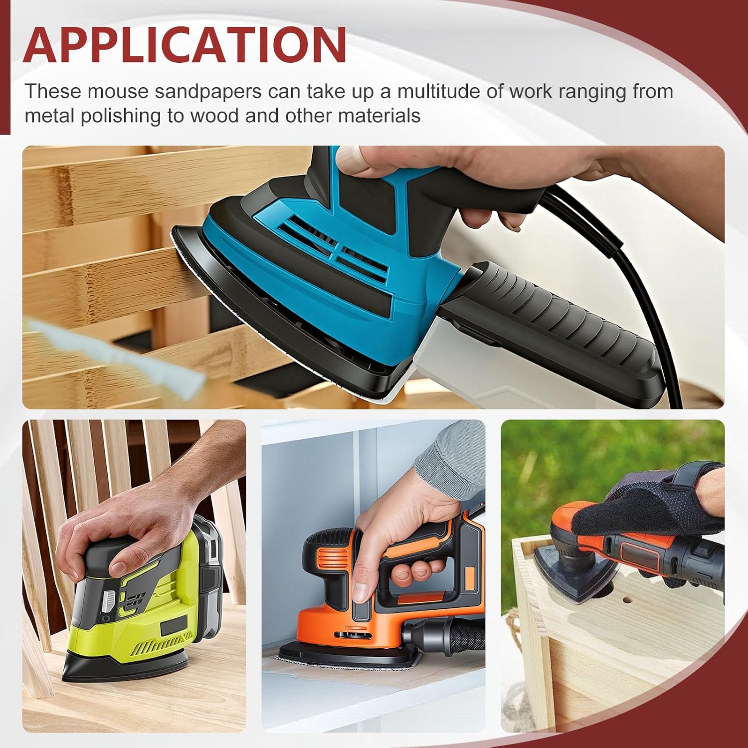 Detalle de maierke 55-Piece Sanding Pads for Black & Decker Mouse Sanders, 5 Grits