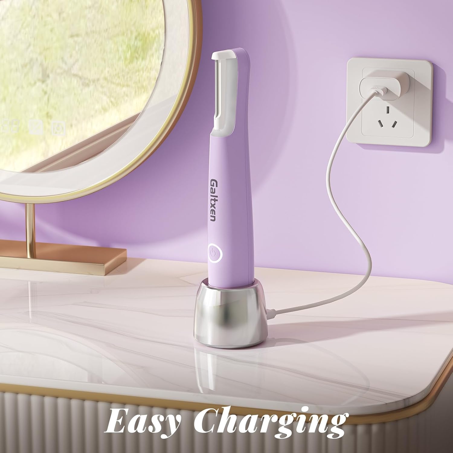 Detalle 2 de Galtxen Sonic Dermaplaning Tool 10-Blade Purple