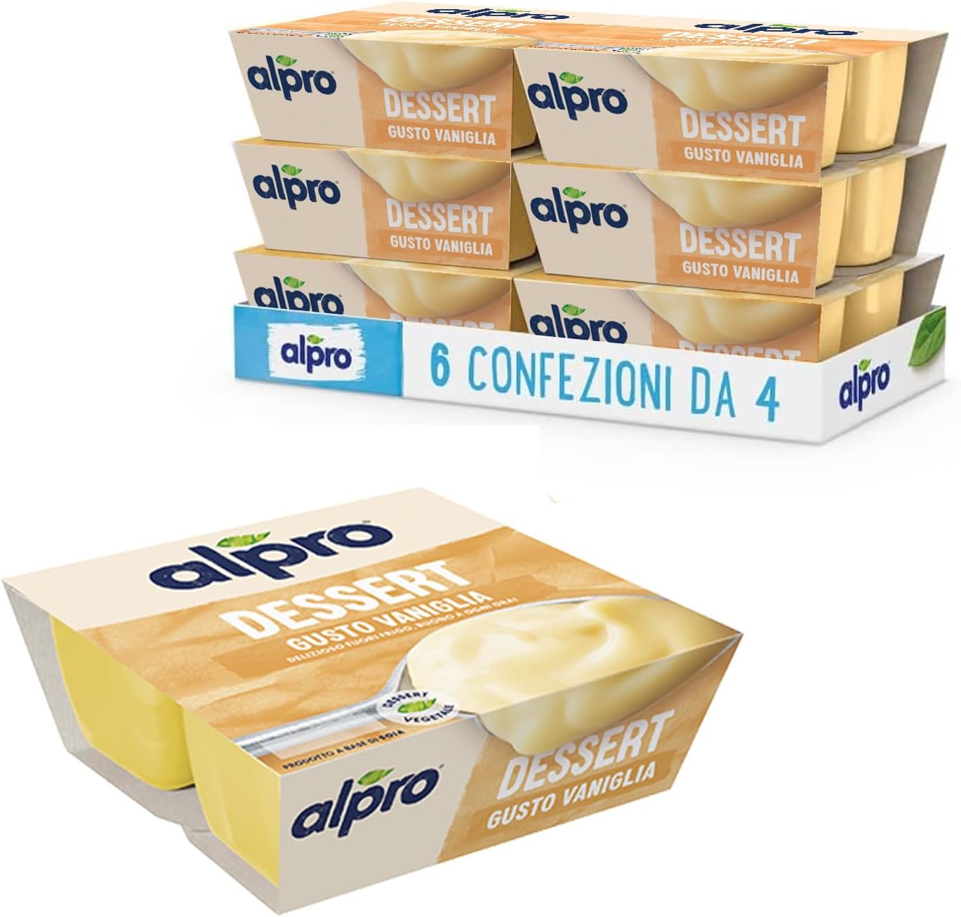 Thumbnail 5 de ALPRO DESSERT Vegetale al Cioccolato Fondente – 6 confezioni da 4 vasetti 125 g